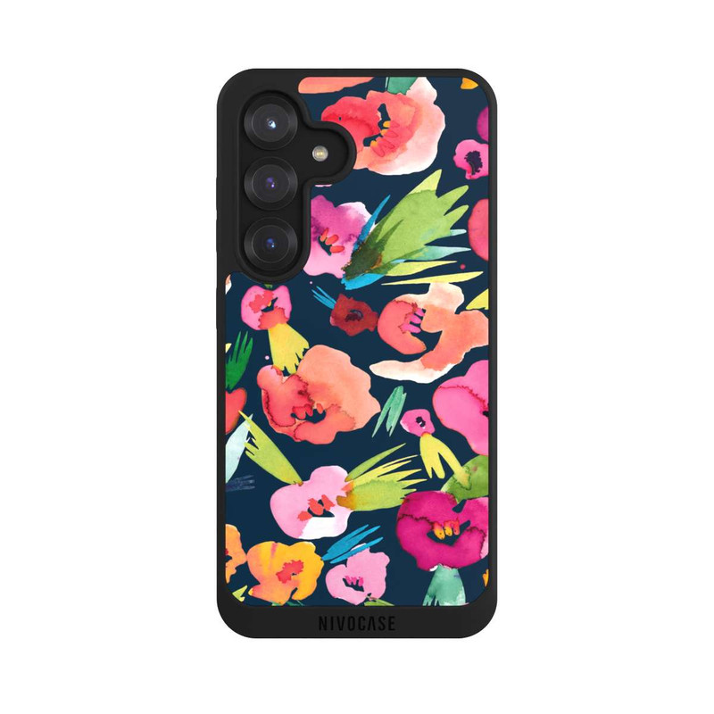 Galaxy S25 NIVOpure Fleurs tropicales aquarelles