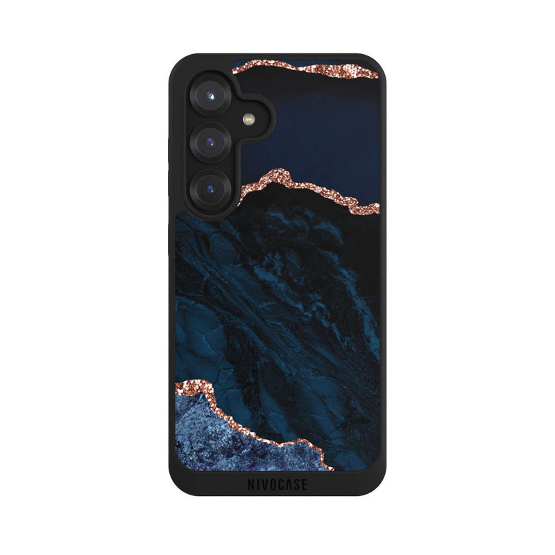 Galaxy S25 NIVOpure Nacht Blau Marmor Landschaft