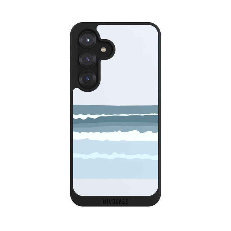 Galaxy S25 NIVOpure Vagues bleues abstraites