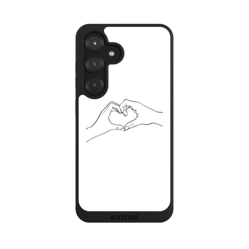 Samsung Galaxy S25 NIVOpure Herz Hände Line Art
