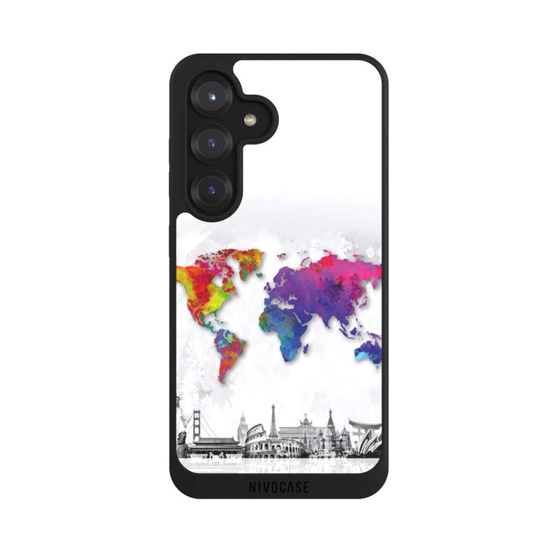 Galaxy S25 NIVOpure Carte du monde avec l'horizon