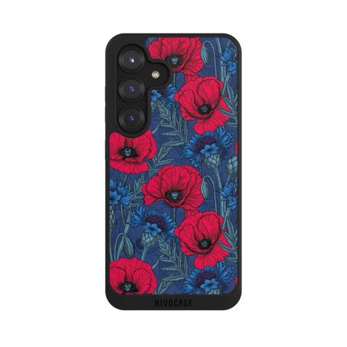 Samsung Galaxy S25 NIVOpure Poppies and Cornflowers on Blue
