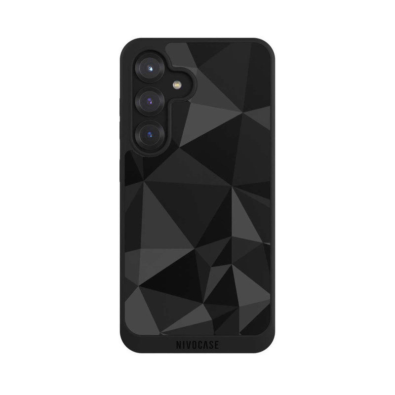 Galaxy S25 NIVOpure Polygonmuster schwarz