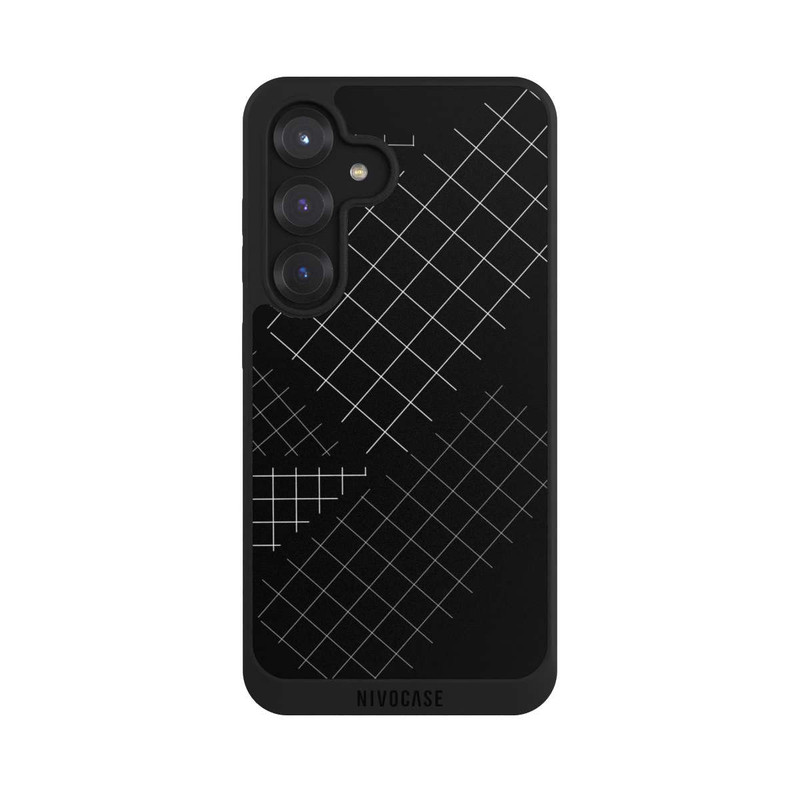 Galaxy S25 NIVOpure Black White Grid