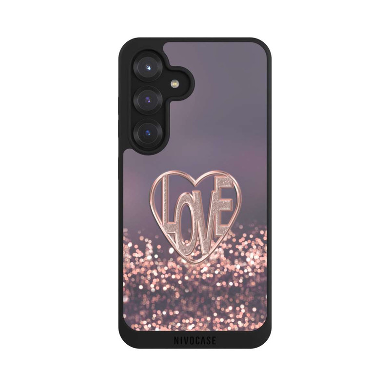Galaxy S25 NIVOpure LOVE Rose Pailleté