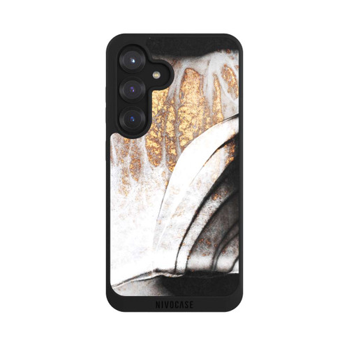 Samsung Galaxy S25 NIVOpure Veines noires et dorées