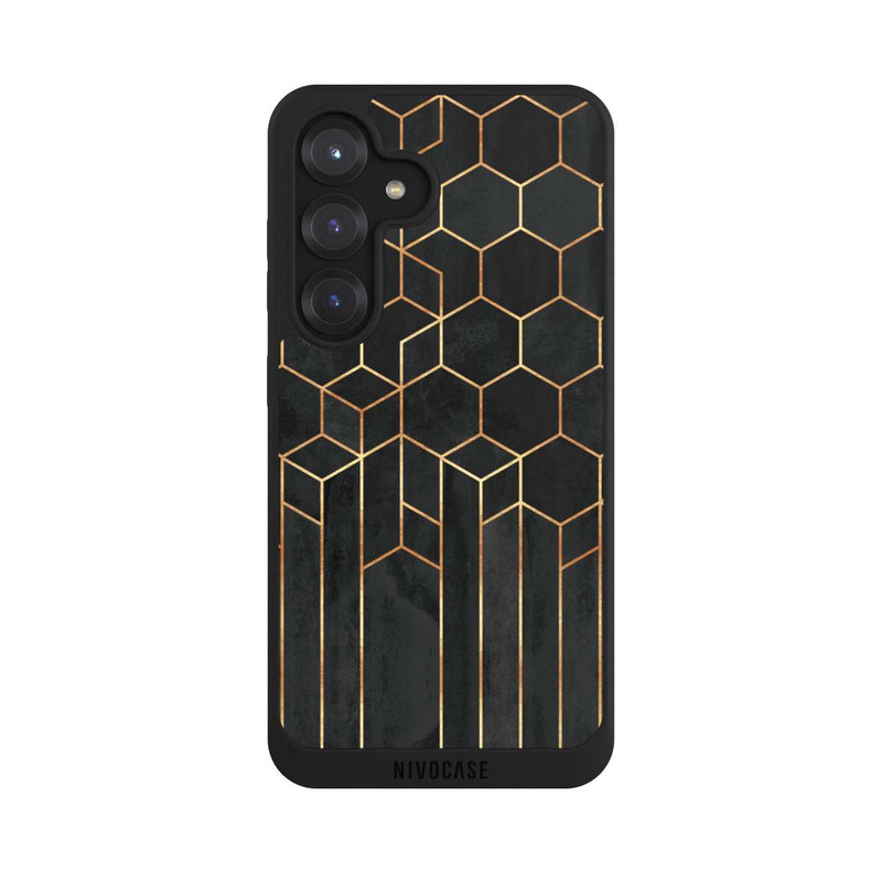 Galaxy S25 NIVOpure Hexagones noirs
