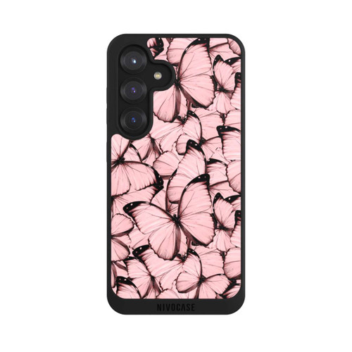 Samsung Galaxy S25 NIVOpure Pink Butterfly Pattern