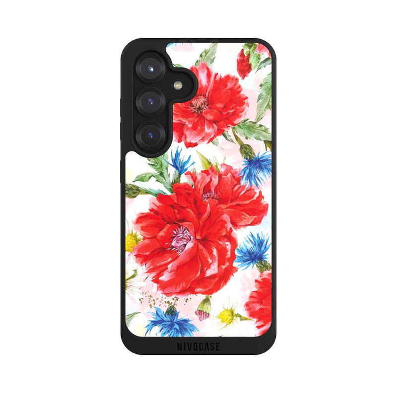 Galaxy S25 NIVOpure Sommerwiese Kornblumen Mohn