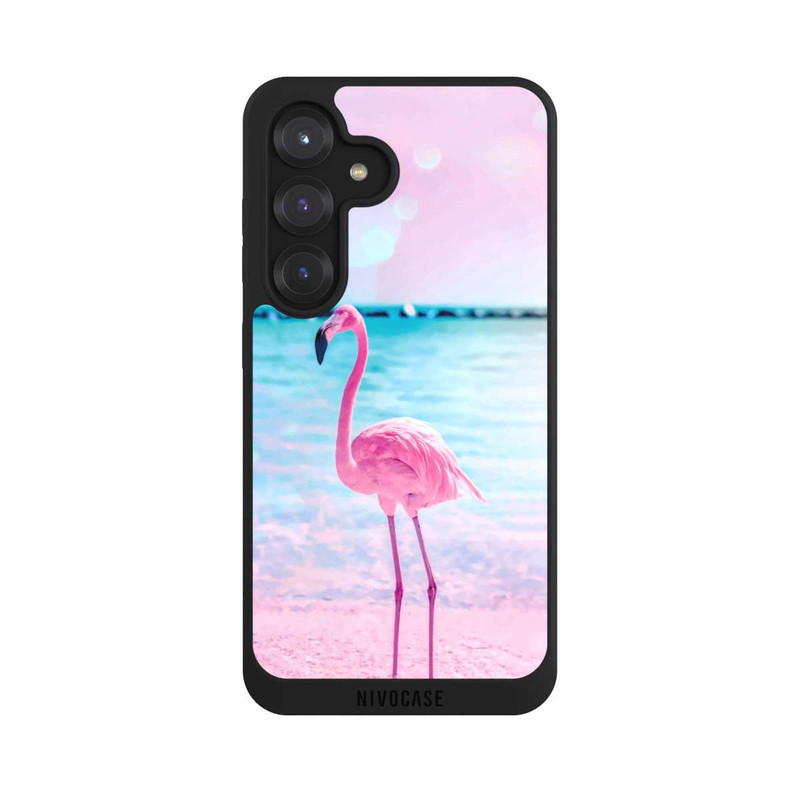 Galaxy S25 NIVOpure Rosa Flamingo am Meer