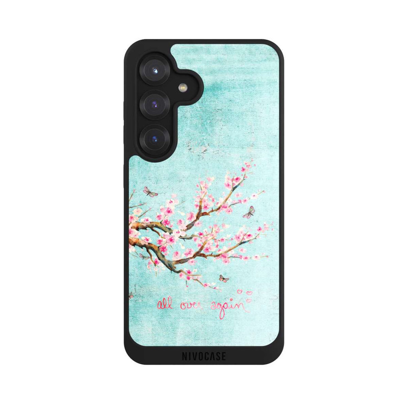 Galaxy S25 NIVOpure Kirschblütenbaummuster Blau