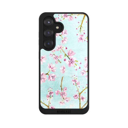 Samsung Galaxy S25 NIVOpure Cherry Blossom Twigs Pattern Light Blue