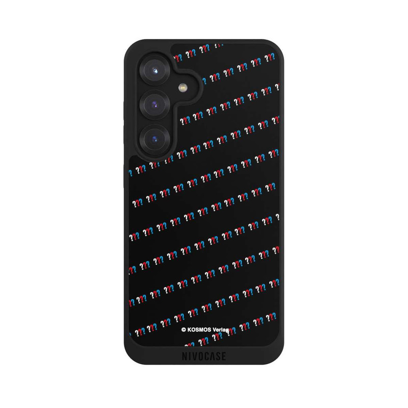 Galaxy S25 NIVOpure Drei Fragezeichen Muster Schräg