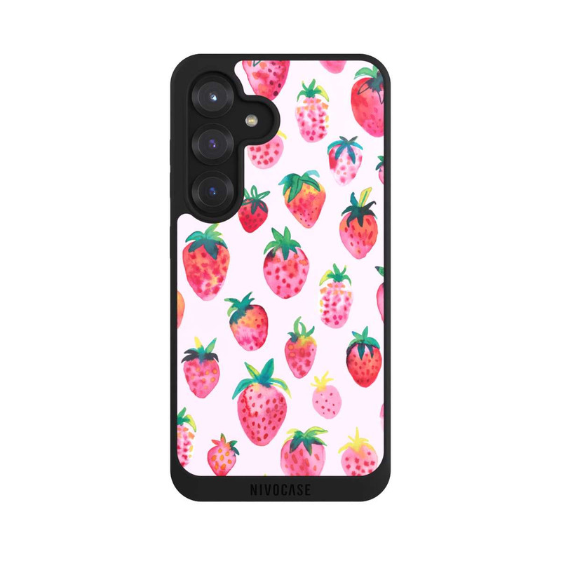 Galaxy S25 NIVOpure Aquarell Erdbeeren