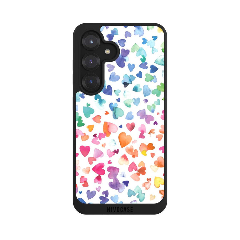 Galaxy S25 NIVOpure Coeurs d'amour aquarelle
