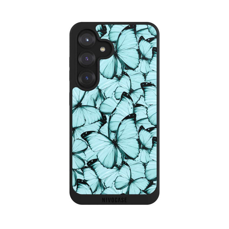 Galaxy S25 NIVOpure Teal Schmetterlinge