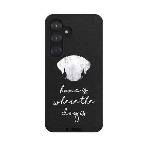 Samsung Galaxy S25 NIVOpure Home Is Where The Dog Is - White on Black