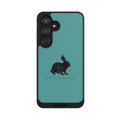 Samsung Galaxy S25 NIVOpure Some Bunny Loves You - Black on Turquoise