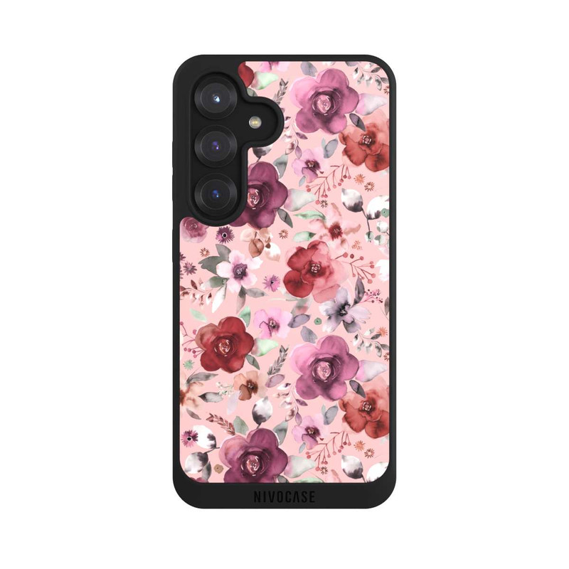 Galaxy S25 NIVOpure Üppiger romantischer Blumenstrauß rosa