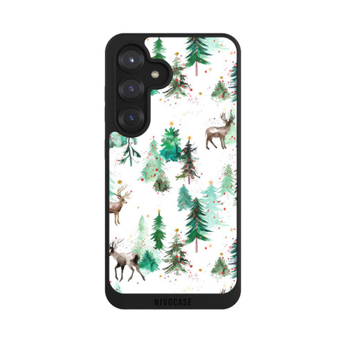 Samsung Galaxy S25 NIVOpure Hirsche und Winterweihnachtsbäume