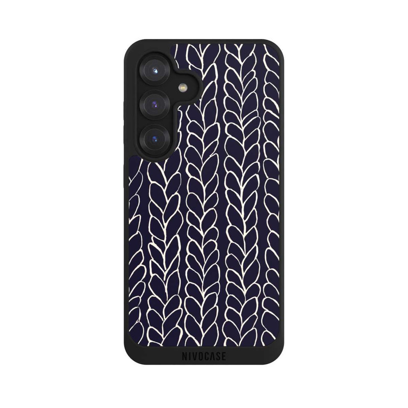Galaxy S25 NIVOpure gezeichnete Wollzöpfe Marine