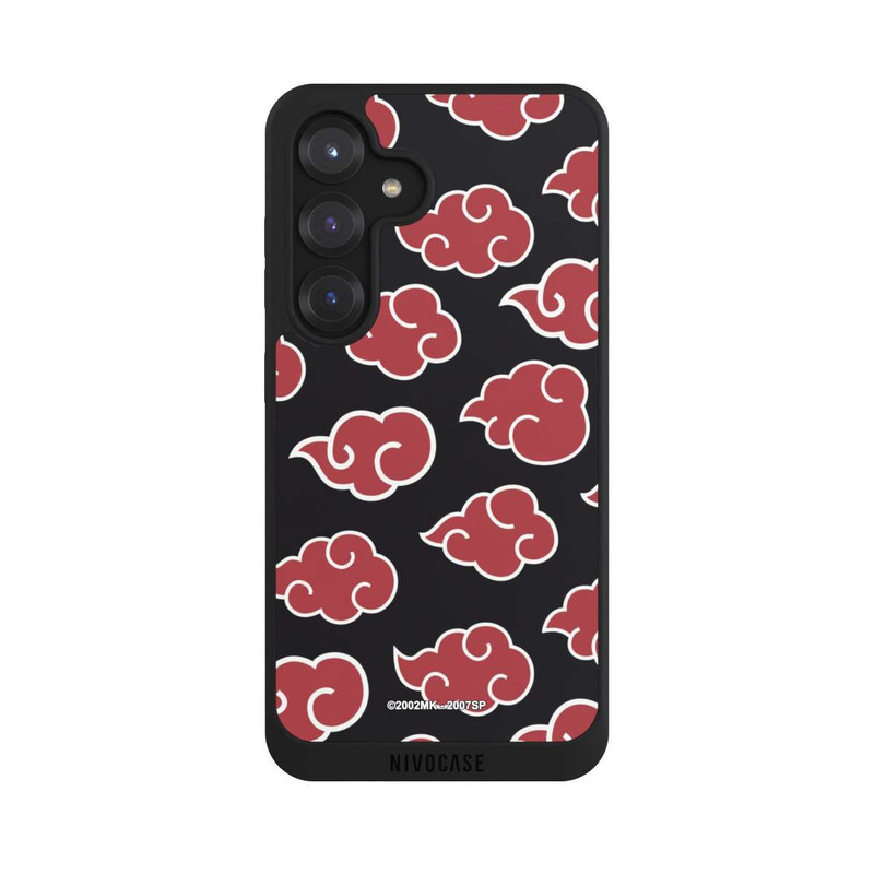 Galaxy S25 NIVOpure Akatsuki Pattern Black Big