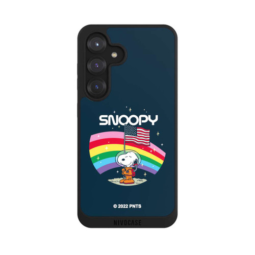 Samsung Galaxy S25 NIVOpure Snoopy Weltraumreisender Regenbogen