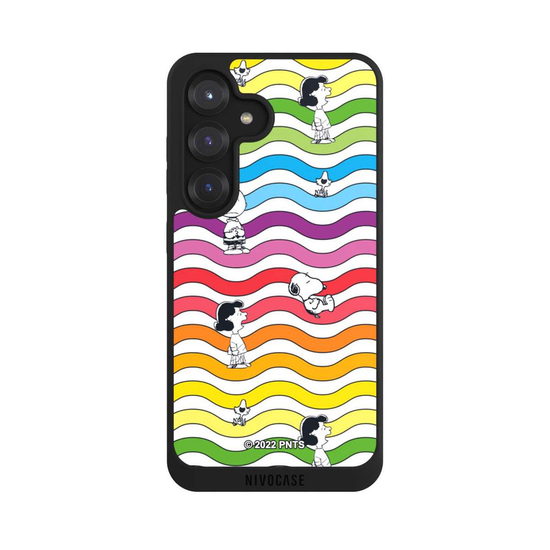 Galaxy S25 NIVOpure Snoopy Pattern Arc-en-ciel