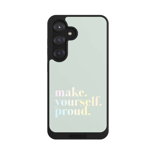 Samsung Galaxy S25 NIVOpure Make Yourself Proud Quote-Mint and Gradient