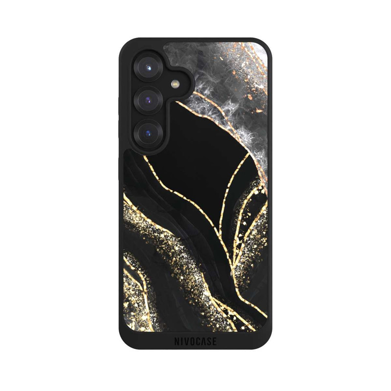 Galaxy S25 NIVOpure Dunkler Marmor Gold