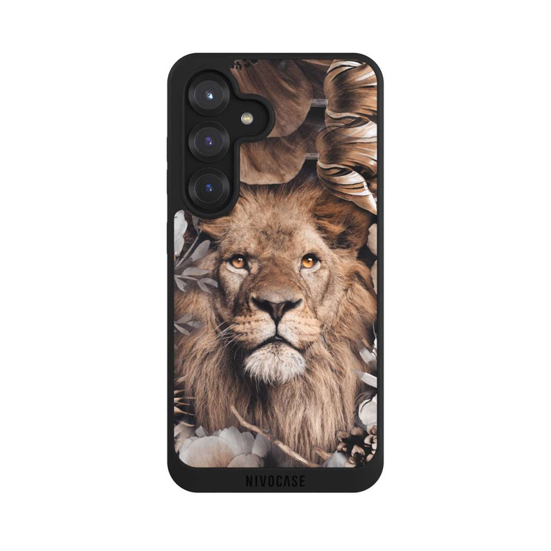 Galaxy S25 NIVOpure Lion Flower Frame beige