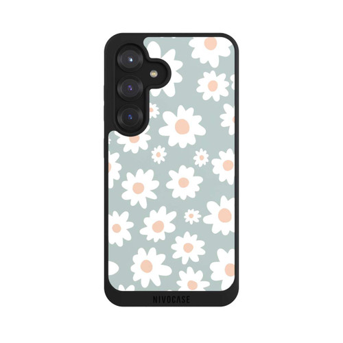 Samsung Galaxy S25 NIVOpure Daisy Flower Seamless Pattern Green
