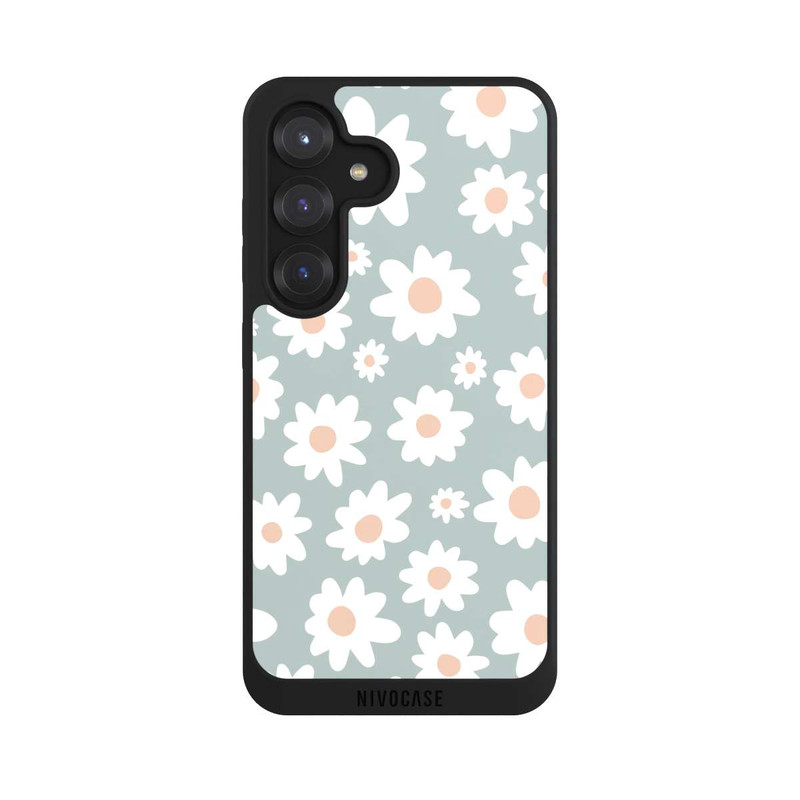 Galaxy S25 NIVOpure Marguerites Pattern Vert