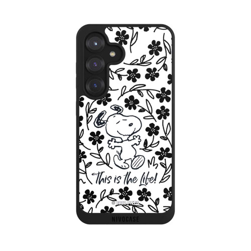 Samsung Galaxy S25 NIVOpure Snoopy schwarz und weiß This Is The Life
