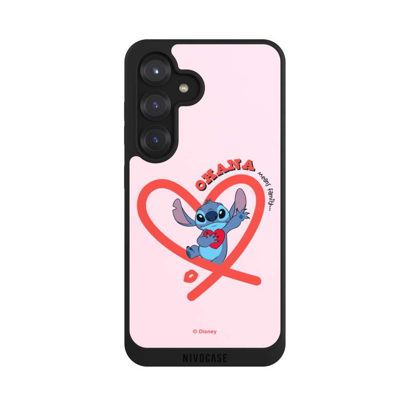 Galaxy S25 NIVOpure Stitch Ohana Pink Heart