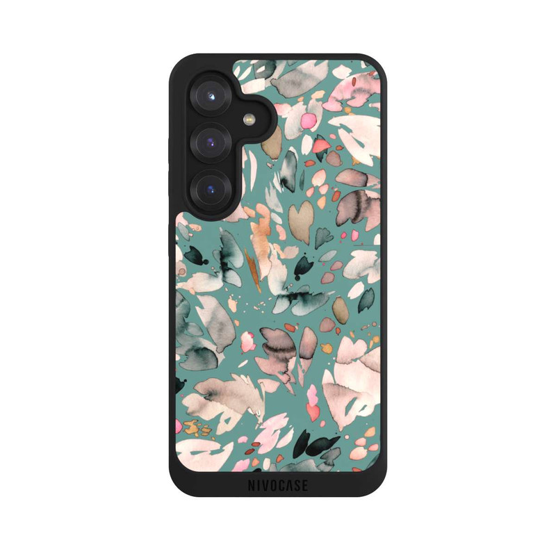 Galaxy S25 NIVOpure Abstrakte Blumenblätter grün