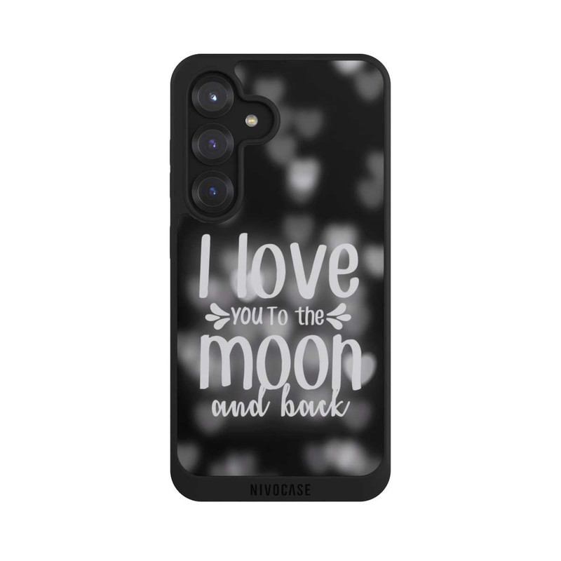 Galaxy S25 NIVOpure I Love You to The Moon And Back Black Hearts