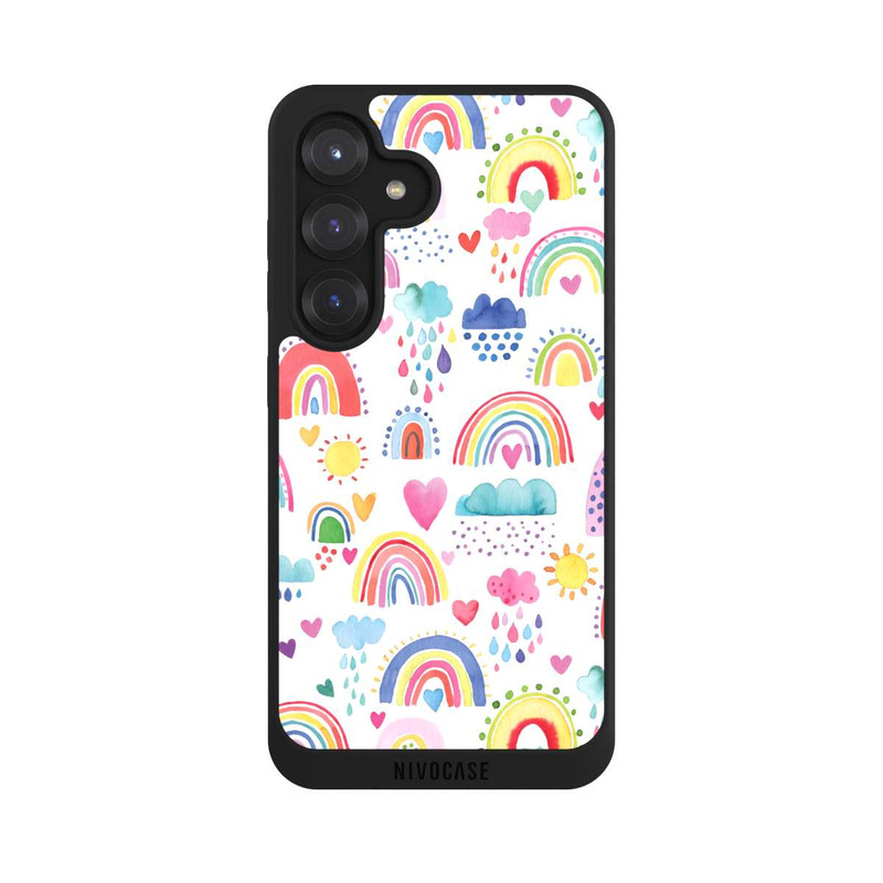 Galaxy S25 NIVOpure Lovely Rainbows Multi Rouge