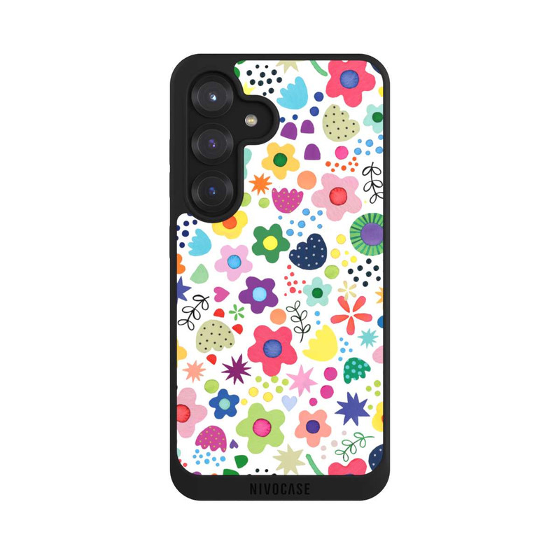Galaxy S25 NIVOpure Psychedelische Blumen bunt