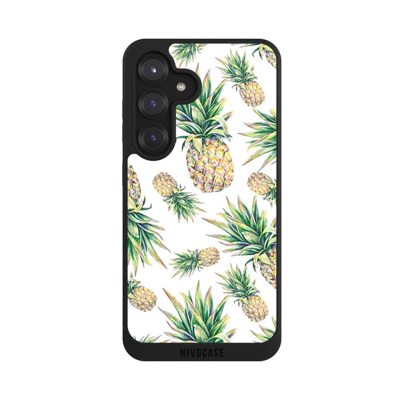 Galaxy S25 NIVOpure Pineapple-weißer Hintergrund 
