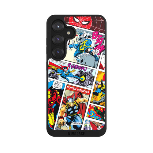 Samsung Galaxy S25 NIVOpure Marvel Retro Comic Blue