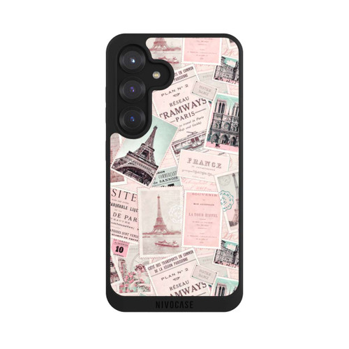 Samsung Galaxy S25 NIVOpure Vintage Paris Postcards Pattern