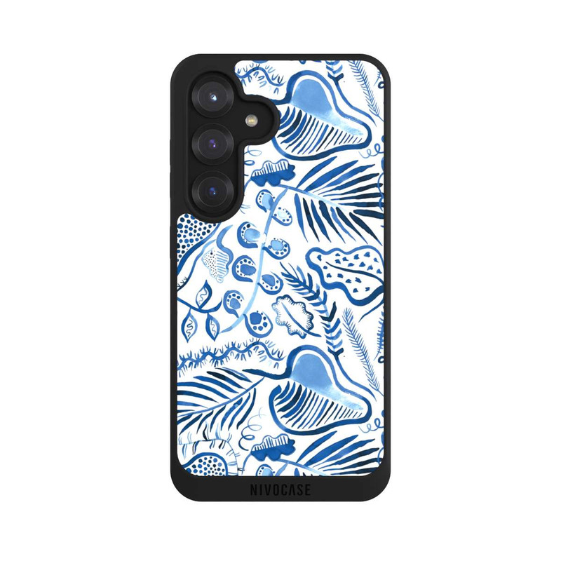 Galaxy S25 NIVOpure Tropical Forest Leaves Blue