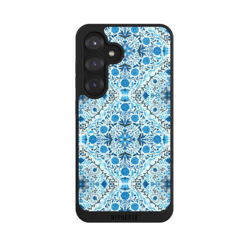 Samsung Galaxy S25 NIVOpure Blue Floral Tiles