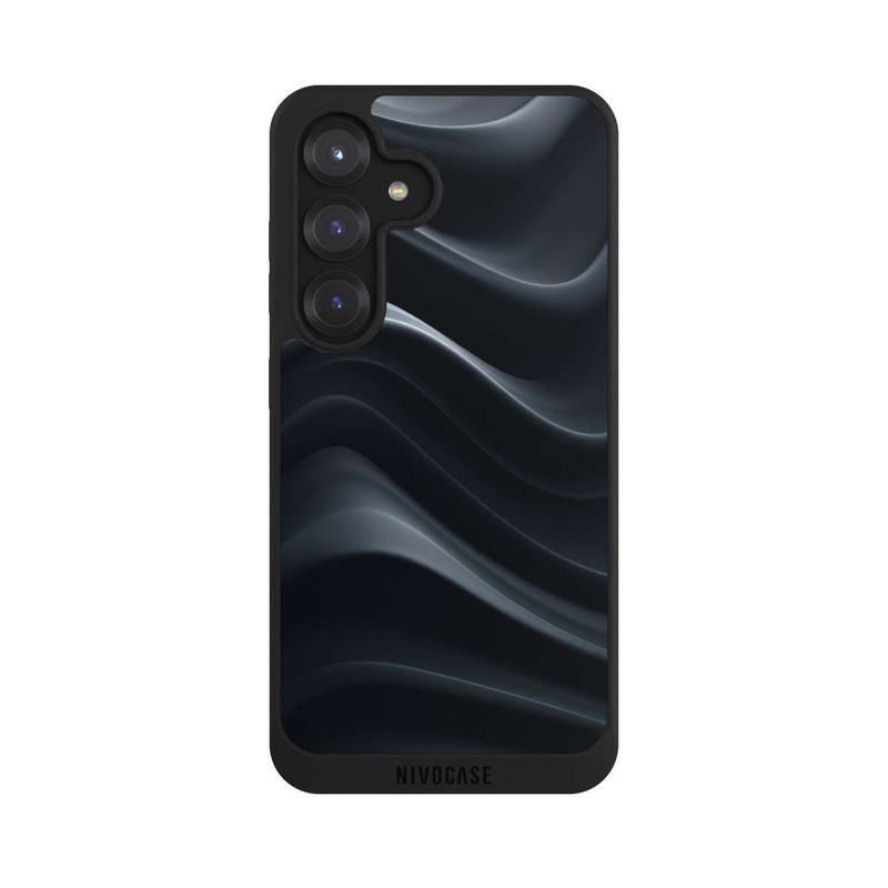 Galaxy S25 NIVOpure Black Waves Texture