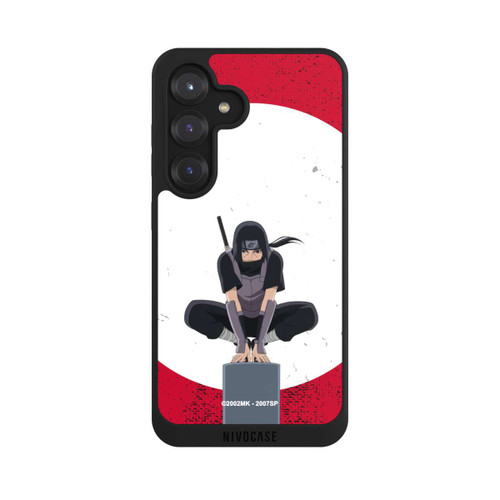 Samsung Galaxy S25 NIVOpure Itachi Uchiha Symbol Roter Hintergrund
