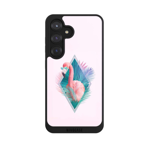 Samsung Galaxy S25 NIVOpure Tropical Leaves Flamingo