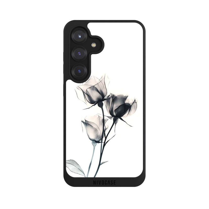 Galaxy S25 NIVOpure Schwarze Blume