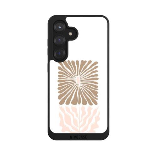Samsung Galaxy S25 NIVOpure Eckige Blume Hellbraun