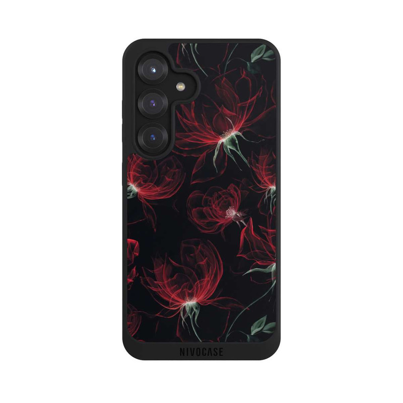 Galaxy S25 NIVOpure Tapete mit roten Blumen